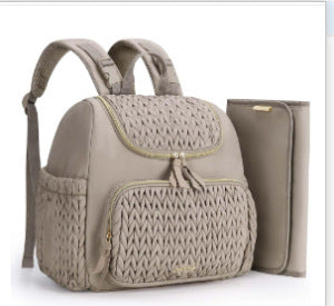 New Diaper Bag Backpack Multifunctional Quilted Diaper Bag