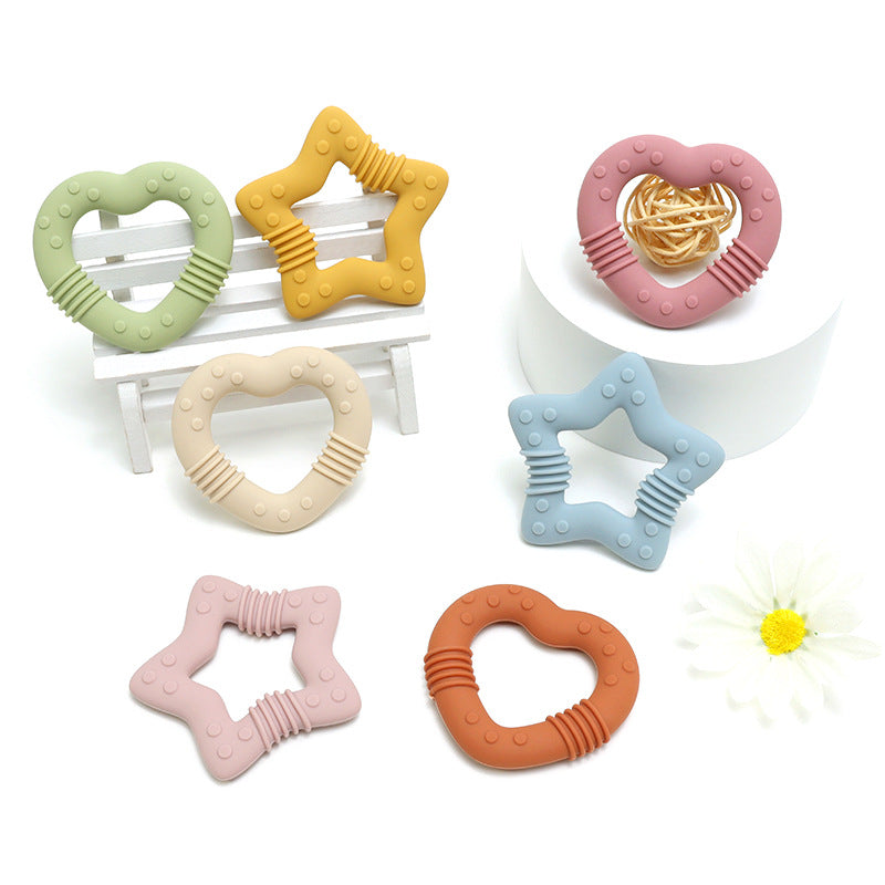 Food Grade Baby Food Supplement Love Teether Toys